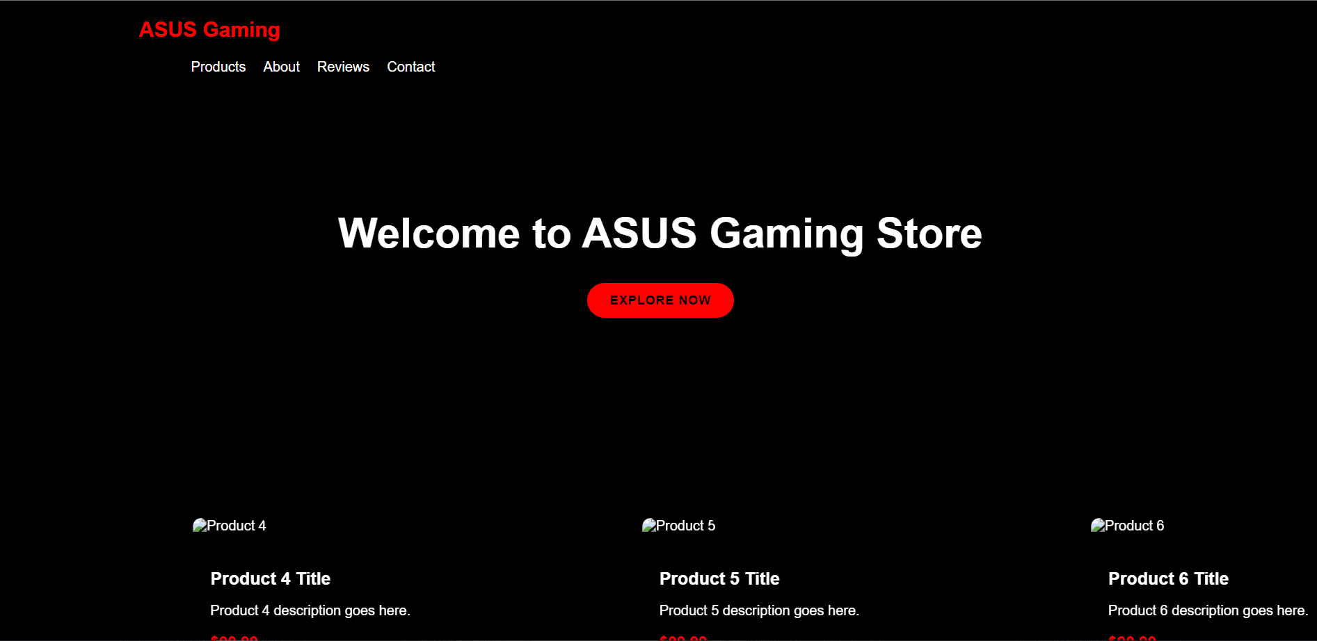 Asus Gaming Website